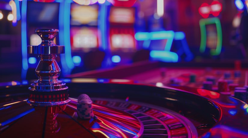 Live dealer table view with cards and roulette